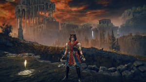 elden ring shadow of the erdtree best beast claw build - our character stands in a gloomy setting