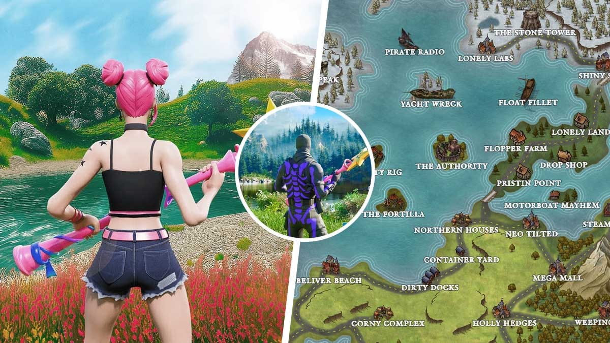 Fortnite's open-world mode and its concept map