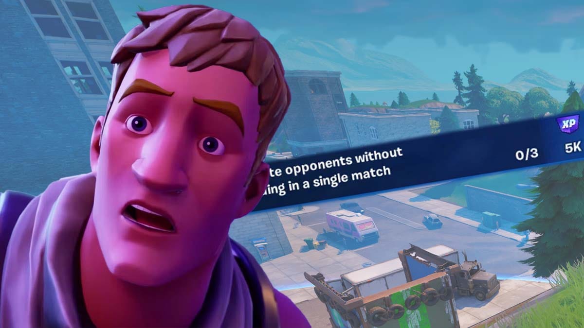 Fortnite character shocked at a challenge
