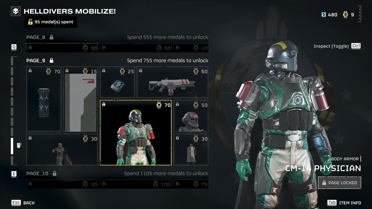 Helldivers 2 best armor: The CM-14 Physician armor in Helldivers 2. Image captured by VideoGamer.