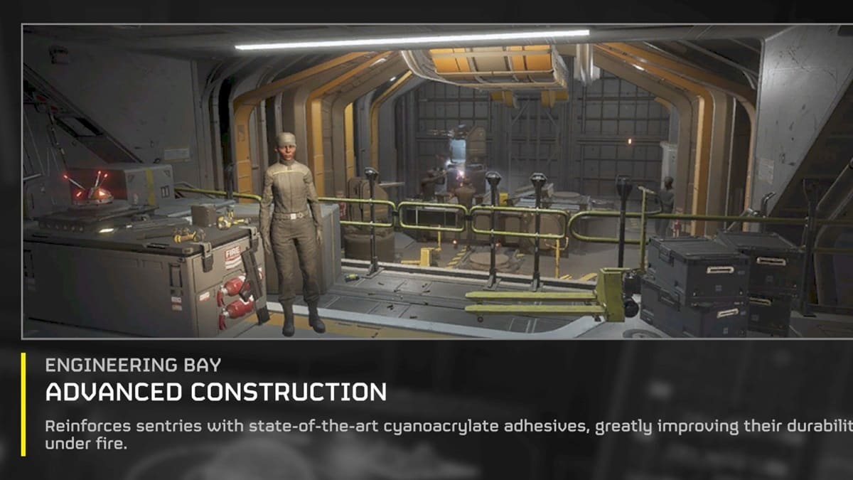 a player standing next to a engineering bay in helldivers 2