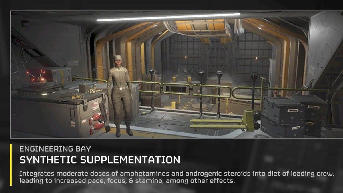 a mechanic worker at engineering bay in helldivers 2 