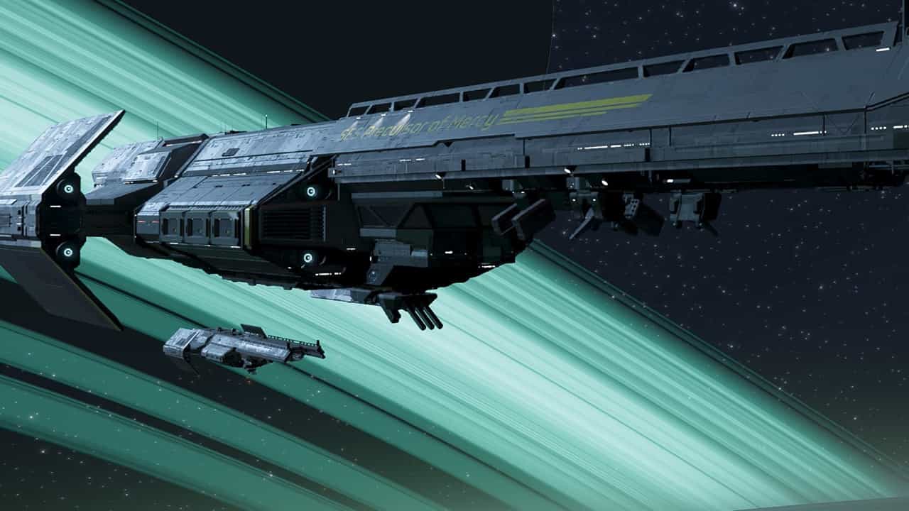 Helldivers 2 best ship names: A Destroyer ship in the game. Image captured by VideoGamer.