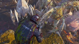 Helldivers 2 factions: A player next to Terminids in the game. Image captured by VideoGamer.