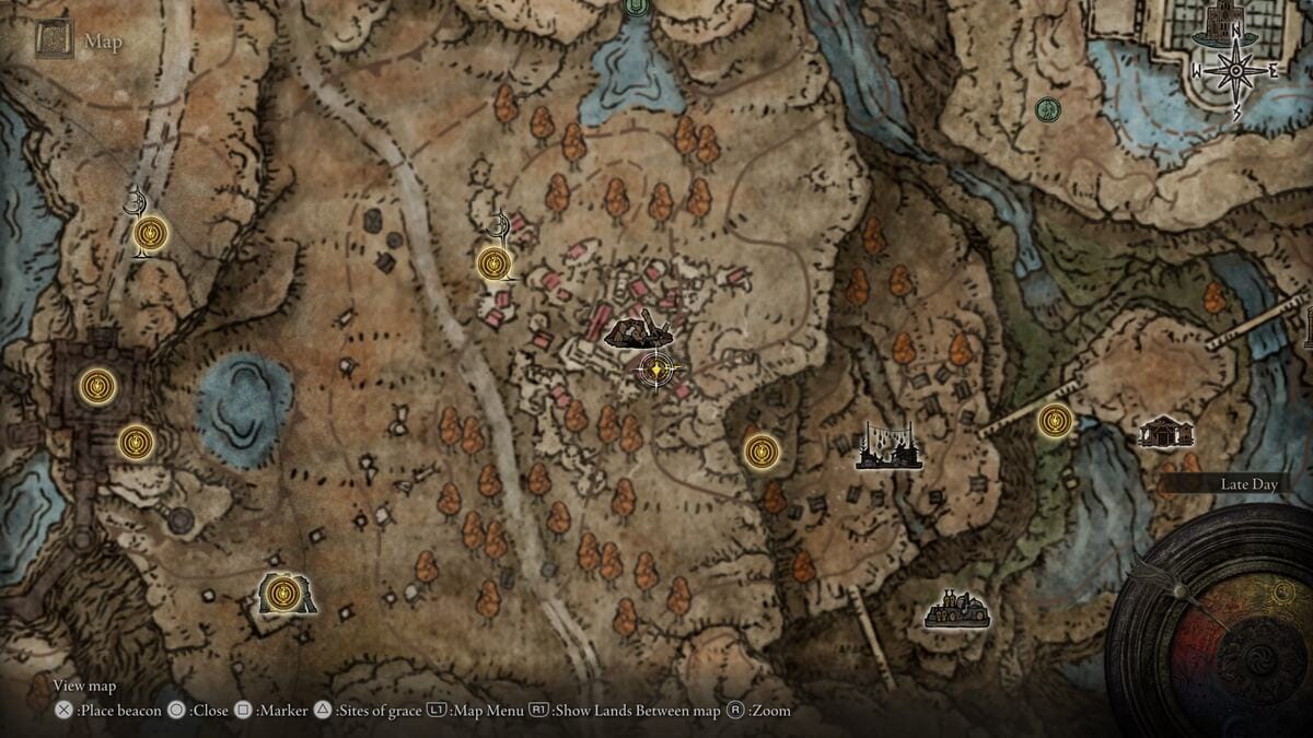 Elden Ring Shadow of the Erdtree talisman: map of the realm of shadow.
