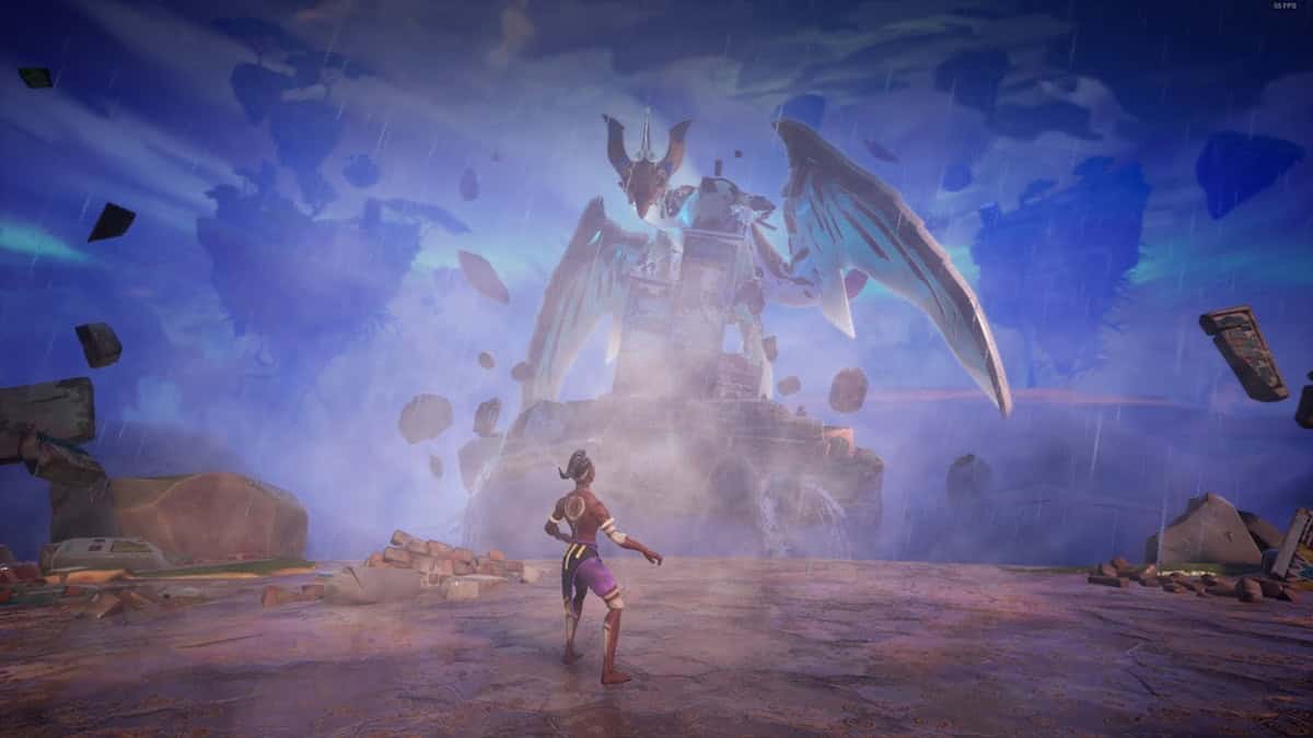 A player faces the mythical beast Impundulu in the game.