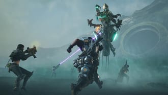 three soldiers fighting in the first descendant