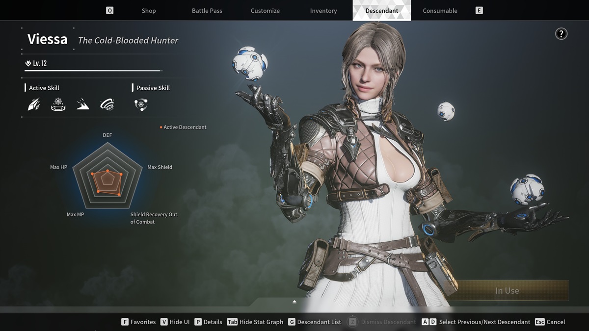 Viessa's skills in The First Descendant.