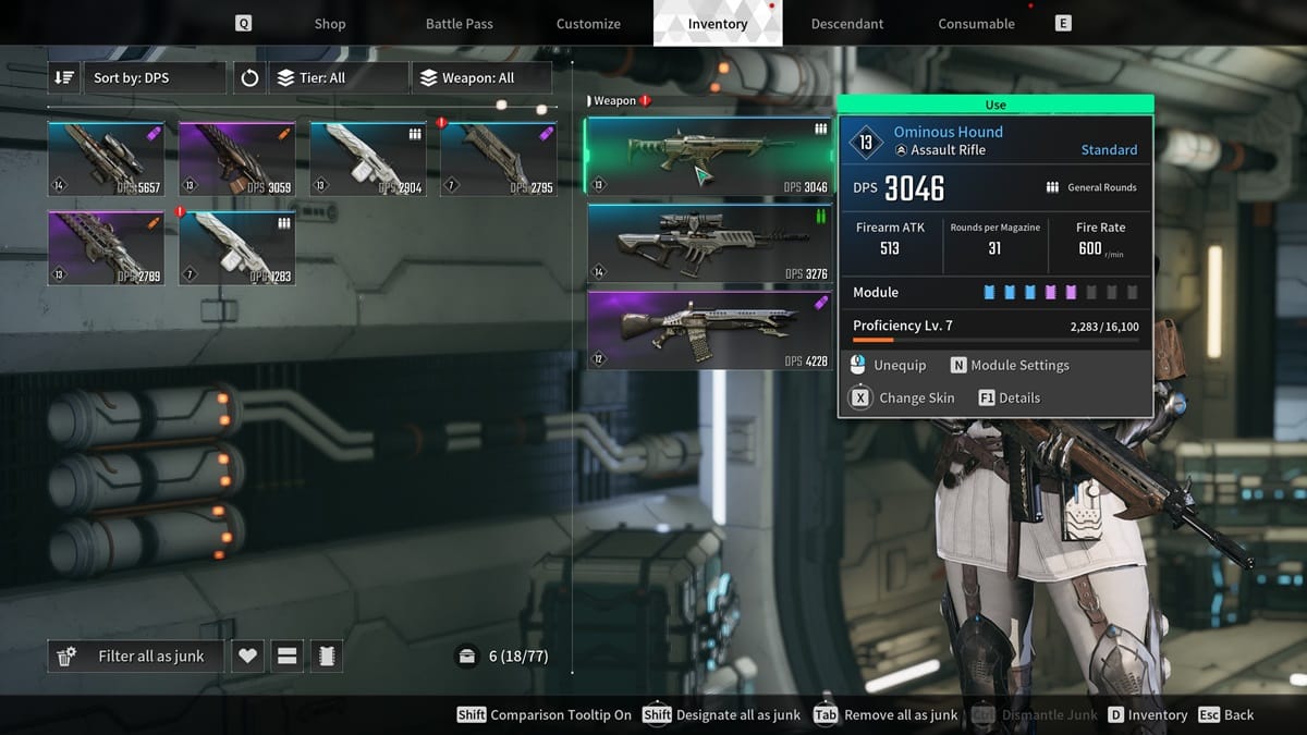 An assault rifle in The First Descendant.