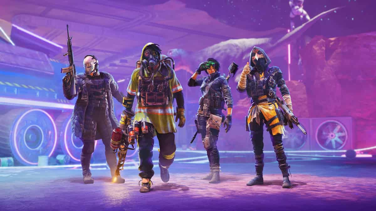 A team of players with skins from iconic Ubisoft games.