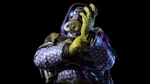 A player checks out a battle pass character outfit.