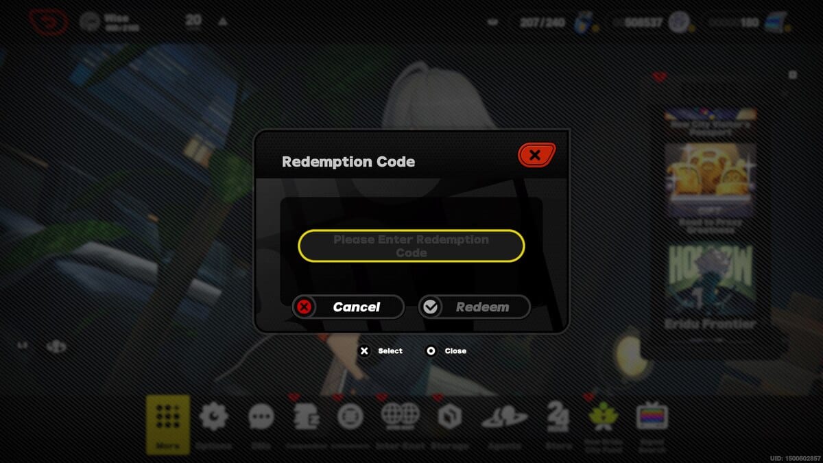 Zenless Zone Zero codes: code redemption process.