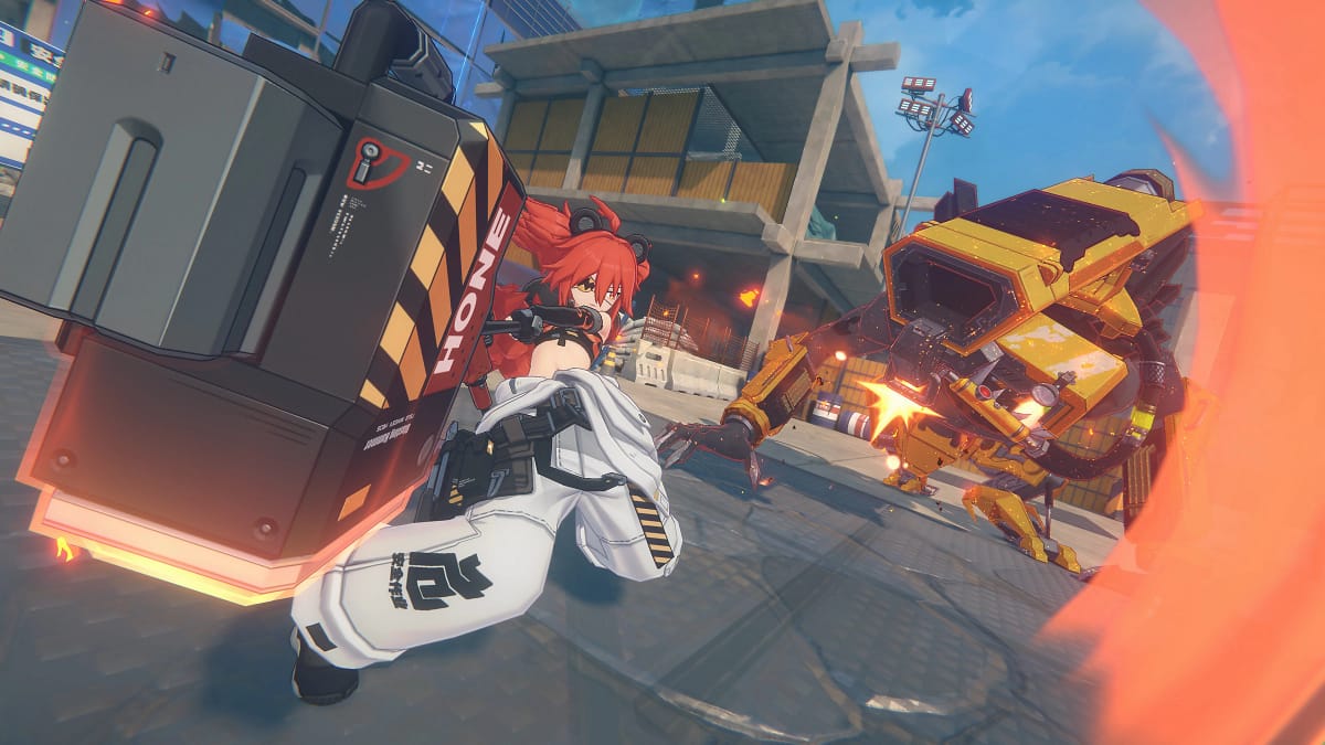 zenless zone zero all characters agents - a woman attacks a robot