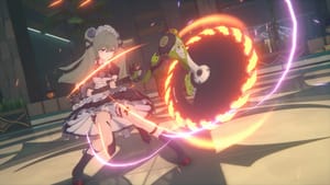 zenless zone zero all characters agents - a woman uses a whirling saw weapon